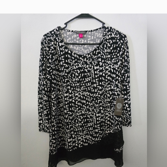 Vince Camuto Black & White Print sz M NWT - Picture 1 of 4